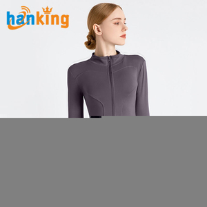 เสื้อแจ็คเก็ตโยคะ วิ่ง ออกกำลังกาย แขนยาว ทรงเข้ารูป ผ้าเนื้อดี ยืดหยุ่นสูง ทันสมัย สำหรับผู้หญิง ยี่ห้อ Ehanking - Product Image 3
