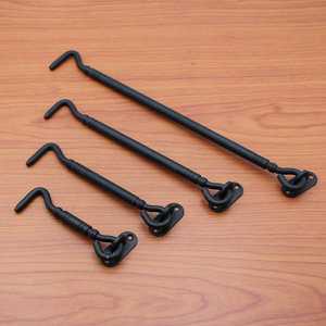 Crochet de suspension Xin Jieliang en acier inoxydable noir pour fenêtre et porte, fixation polyvalente pour usage industriel, style moderne et épuré - Product Image 1