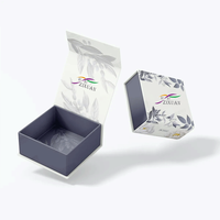 Boîte rigide magnétique pour montre, cosmétiques faits main, boîte cadeau en papier pliable, boîte en carton pour bijoux, emballage personnalisé avec logo de luxe