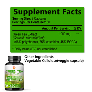 Cápsulas de Extracto de Té Verde de Alta Potencia para el Control de Peso, Suplemento Natural a Base de Hierbas para una Digestión Saludable y Pérdida de Peso - Product Image 5