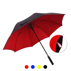 Большой зонт для гольфа с длинной ручкой, суперпрочный Ветрозащитный Зонт от дождя и ветра, двухслойный, для гольфа