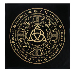 Ткань для ТАРО Солнце Луна Звезда Индийский Золотой коврик утолщенная фланелевая Высококачественная скатерть для ТАРО - Product Image 1