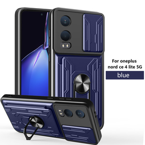 Coque de <span class=keywords><strong>t</strong></span>éléphone OnePlus Nord CE4 Lite 5G antichoc en TPU+PC étanche, esthétique technologique, avec support rotatif à 360 degrés, protection d'objectif et porte-cartes - Product Image 4