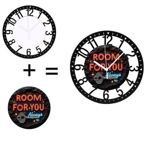 Reloj redondo de hierro de 25 cm diseñado como un fractal <span class=keywords><strong>Mandelbrot</strong></span> - Product Image 1