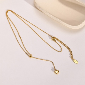 Collar en Oferta, Sin Decoloración, de Acero Inoxidable, Chapado en Oro, con Colgante de Corazón - Product Image 3