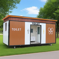 Toilettes publiques intégrées de luxe, écologiques et haut de gamme, modèle métallique, pour usage extérieur, de la zone scénique de Jiaxin