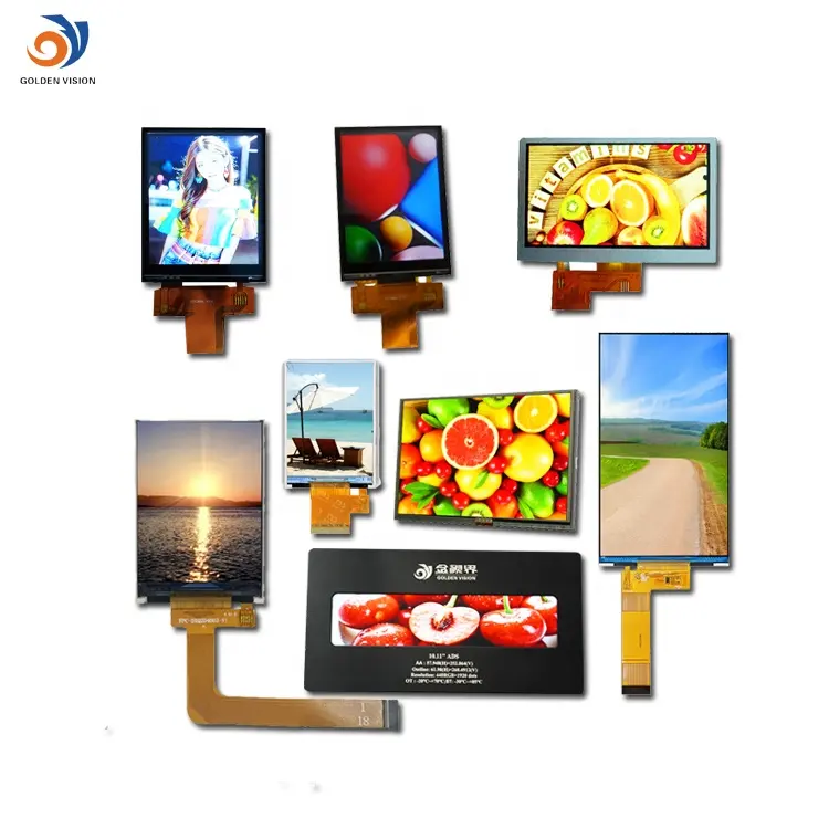 Goldenvision Lcd-Paneel Fabrikant 1.77/2.0/2.4/4.3/5/5.5/7/8/10.1 Inch Tft Lcd-Scherm Met Rgb-Interface