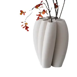 Vaso di Design di arte astratta con stampa ceramica 3D soggiorno decorazioni per la casa fioreros Bud vaso nordico