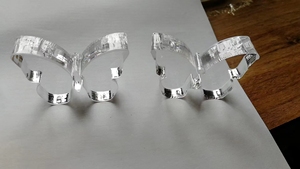 Service de découpe de feuilles de plastique transparentes en forme de papillon en acrylique, design personnalisé, avec montage facile - Product Image 2