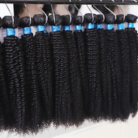 Extensions de cheveux humains en vrac 4B 4C Afro Kinky Curly 20 pouces Remy Double Drawn sans trame pour tresses au crochet style bohème
