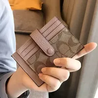 Portefeuille et porte-cartes géométrique portable, court, petit et pliable avec anti-dégaussage pour permis de conduire et porte-monnaie
