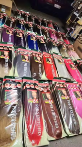 شعر صناعي مسبق التمديد للضفائر بأقل سعر بالجملة من المصنع، شعر ياكي للتطويل والكروشيه - Product Image 4