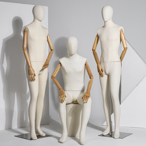 Maniquí masculino Tela Vestido Forma Mano de madera Ventana Exhibición Maniquí de lujo Exhibición - Product Image 1