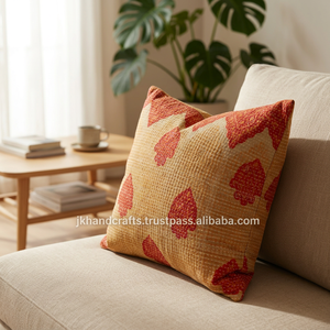 Wholesale Cotton Cushion Cover Quilted Kantha <b>Pillow</b> Cover - Product Image 4