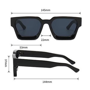 2025 New Fashion Eyewear Glasses Acrylic Lenses PC Lightweight Frame Outdoor Square <b>Sunglasses</b> for Men - Product Image 2