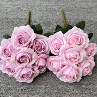 Roses en velours de soie de luxe, promotion, fleurs artificielles légères faites à la main, pour la remise des diplômes, Pâques, Noël, la Saint-Valentin