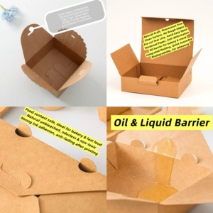 Caja <span class=keywords><strong>de</strong></span> Cartón Kraft Marrón con Revestimiento <span class=keywords><strong>de</strong></span> PE Aprobada por la FDA, Caja <span class=keywords><strong>de</strong></span> Embalaje <span class=keywords><strong>de</strong></span> Alimentos Resistente al Aceite con Cierre Fácil <span class=keywords><strong>de</strong></span> Abrir - Product Image 2