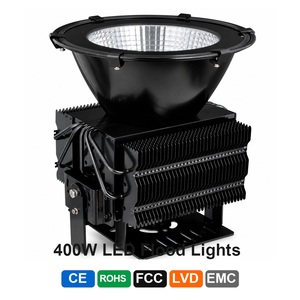 Reflector LED para Exteriores de 65000lm 400W, Tipo Aleta Circular, Resistente al Agua, 6500K AC DC3030, para Uso Industrial y Comercial - Product Image 1