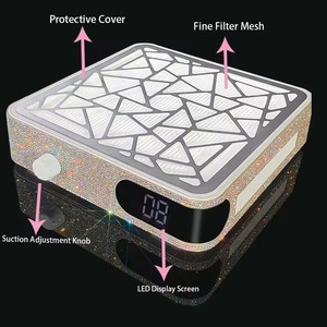 Máy hút bụi móng tay không chổi than chuyên nghiệp, màn hình LCD, 48W, sạc lại được, hút mạnh - Product Image 4