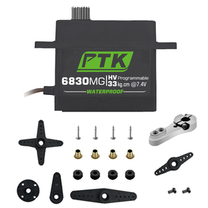 PTK 6830mg <span class=keywords><strong>servo</strong></span> kỹ thuật số 1/8 1/10 RC Robot Xe 20kg 25kg 30kg 35kg tốc độ cao bánh răng thép không gỉ 180 ° 20kg 25kg 30kg 35kg cao - Product Image 6