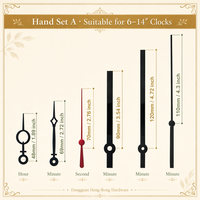 Kit de Movimiento de Reloj de Cuarzo Silencioso de 31.5mm con Eje de Alto Torque, 2 Piezas con 4 Juegos de Agujas, Repuestos para Reparación de Relojes de Pared DIY