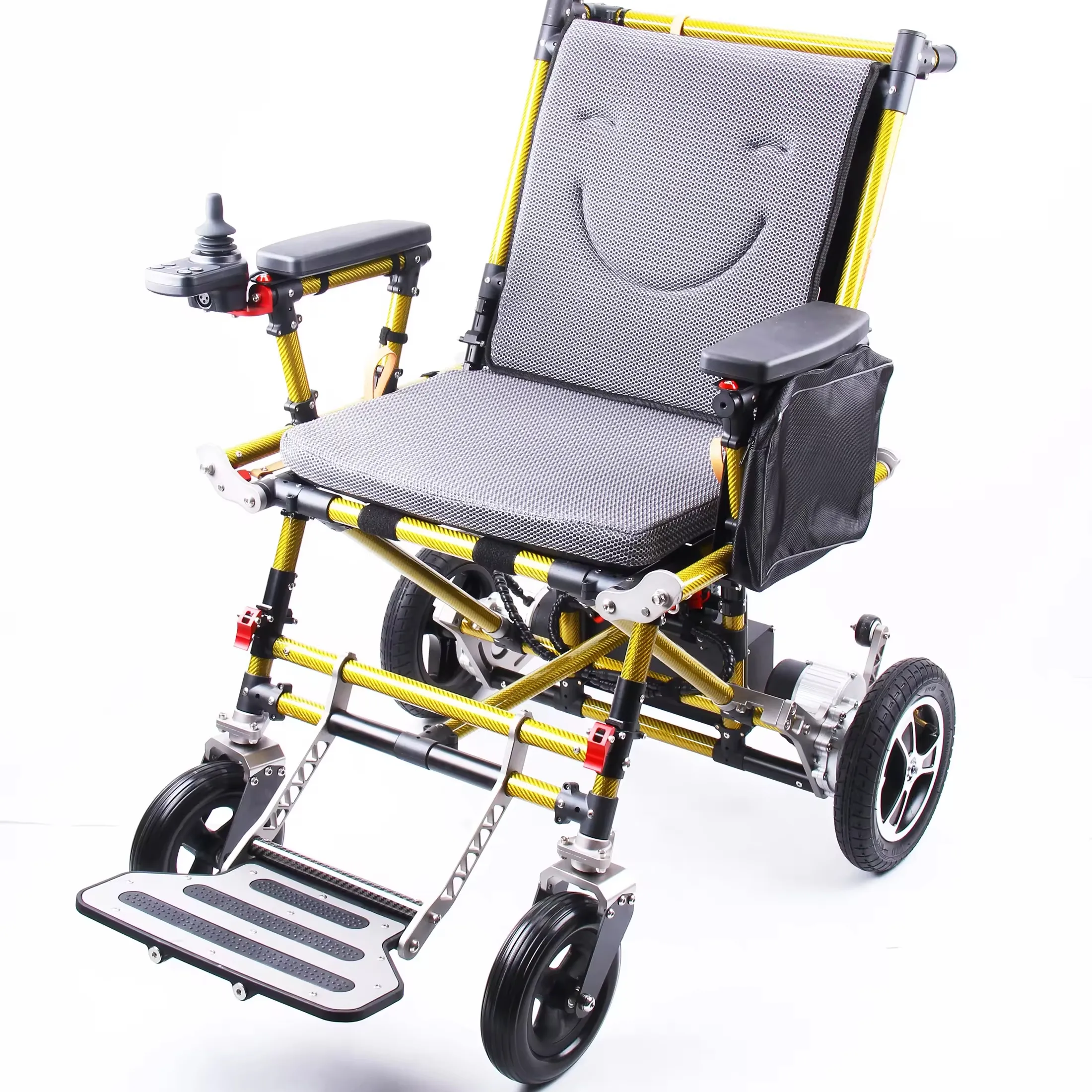 하이 퀄리티 파워 휠체어 탄소 섬유 성인 휴대용 모든 지형 경량 휠체어