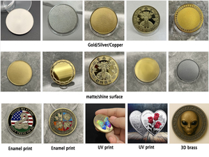 Moneda Conmemorativa del Gallo Enojado, Personalización Completa con Tu Diseño, Moneda de Desafío de Latón Antiguo Pintado y Galvanizado - Product Image 4