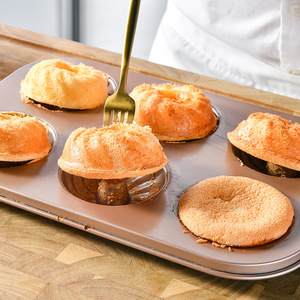 Thép không gỉ 6 khoang bánh donut Khuôn Muffin <span class=keywords><strong>Cup</strong></span> cho hộ gia đình bánh nhỏ khay nướng bánh công cụ nướng - Product Image 3