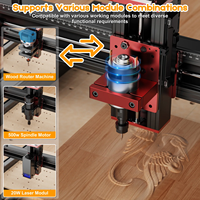 Machine CNC TWOTREES TTC450 Pro 4 axes pour la découpe de métal, machine de fraisage CNC et découpe au laser du bois, contrôle GRBL