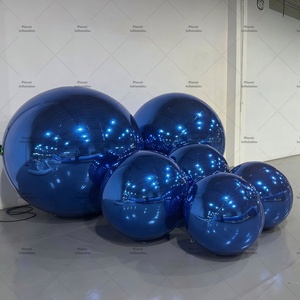 Boule métallique <span class=keywords><strong>gonflable</strong></span> boule miroir <span class=keywords><strong>gonflable</strong></span> décorative ballons métalliques grandes boules miroir gonflables géantes brillantes argentées - Product Image 5