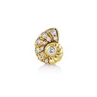 Set Perhiasan Kalung dan Anting Liontin Kerang Ammonite Perak Sterling 925 Berlapis Emas 18k Gemnel Laris Manis