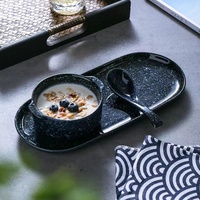 Vaisselle personnalisée service de table Restaurant assiette bol cuillère ensemble de bols chinois en céramique