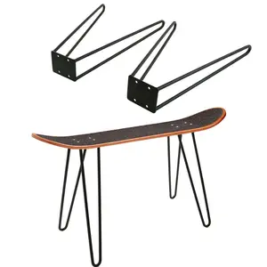 ข้างเตียงขาโต๊ะ Suppliers-ที่มีคุณภาพสูงที่ทันสมัยโลหะเหล็กสีดำโซฟาข้างเตียงขาโต๊ะตกแต่งเก้าอี้กรอบสเก็ตบอร์ดโต๊ะกิ๊บผมขาโต๊ะ