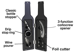 Abridor de botellas de vino con forma de botella, dispositivo portátil compacto, estructura resistente, fácil operación para el hogar, bar, viajes, fiestas, regalo - Product Image 2