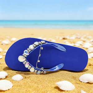 Mode été sandales compensées en relief tongs Bling cristal chaîne décoration PVC plate-forme plage pantoufle <span class=keywords><strong>pas</strong></span> <span class=keywords><strong>cher</strong></span> en gros - Product Image 6