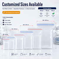 Sacs PE transparents auto-scellants et étanches à l'humidité, impression en héliogravure pour vêtements, accessoires, aliments, lait, aliments pour animaux de compagnie, stockage, commandes en gros