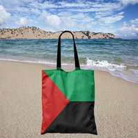 Sac de courses réutilisable en toile imprimée numériquement avec drapeau de la Martinique, léger, pour les courses, les voyages, la plage, le travail, cadeau patriotique
