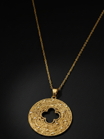 Collier Pendentif Géométrique Circulaire Creux en Laiton Plaqué Or 24K, Vente Chaude, Personnalisable, Vente en Gros, Cadeau Tendance pour Femme