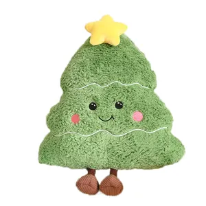 Vendita calda kawaii albero pino peluche stella albero di natale cuscino per la decorazione della casa dei bambini