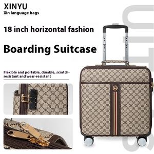 Valise simple pour femmes, haute valeur esthétique, imperméable, en PVC, ouverture frontale, valise cabine, valise à roulettes, valise spinner - Product Image 3