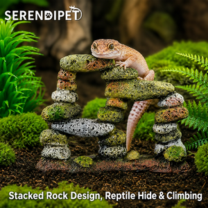 Décor de roche empilée pour reptiles, accessoire d'escalade, roche décorative artificielle pour terrarium, <span class=keywords><strong>aquarium</strong></span>, paysage de lézards, serpents, geckos - Product Image 1