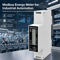 Compteur d'énergie monophasé compact Modbus 100A sur rail DIN, Modbus direct pour boîtier de commande industriel