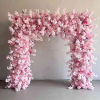 BL-FR48 Bon prix, décoration de mariage, anniversaire, hôtel, mur de fleurs artificielles en soie, arche carrée d'hortensias et de roses