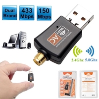 Adaptateur Dongle WiFi USB Externe Double Bande 2.4GHz & 5.8GHz 150Mbps 600Mbps pour Android/PC/Mac/Linux - Vente en Gros