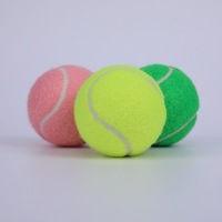 Balles de tennis professionnelles pour l'entraînement, colorées (jaune, rose, blanc, vert), styles variés, en caoutchouc synthétique, haute élasticité, robustes