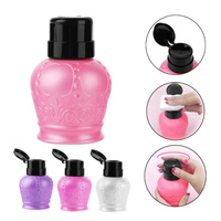 Conteneurs vides d'acétone de maquillage avec distributeur d'alcool à pompe Push Down pour dissolvant de vernis à ongles