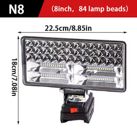 Projecteur LED multifonctionnel rechargeable par USB, lithium, IP65, lumière de travail, éclairage d'urgence, 6000K lumière du jour, dimmable, CRI 80, garantie 1 an