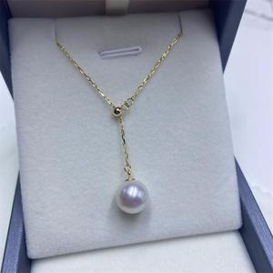 สร้อยคอไข่มุกแท้ทรงคลาสสิก S925 พร้อมจี้รูปตัว Y สีเงินอ่อนหรูหราจาก Zhuji Danshui ประดับด้วยไข่มุกไร้ตำหนิ - Product Image 3