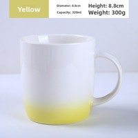 Vente en gros de tasses en céramique givrée de 11 oz, couleur dégradée, fond coloré, style luxe léger, vierges pour sublimation, compatibles lave-vaisselle et micro-ondes