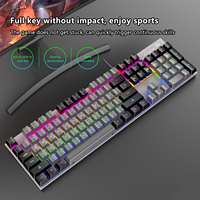 Clavier mécanique OKW212 108 touches avec rétroéclairage RVB (7 couleurs) USB Type-C pleine taille pour le travail, les jeux, la maison, l'ordinateur portable et le bureau